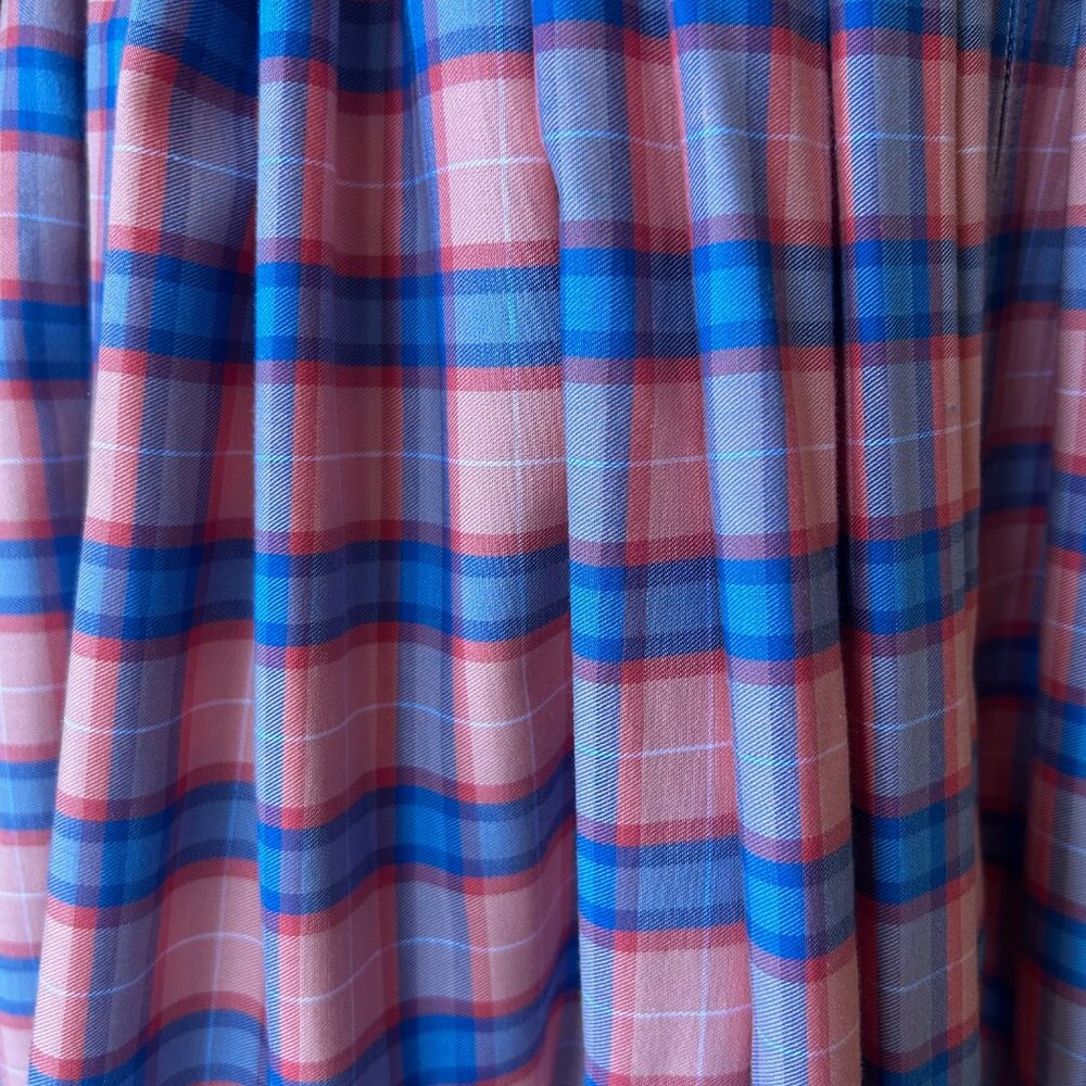 Bernie Dexter Pink and Blue Plaid Francis Dress - Picture 5 of 10